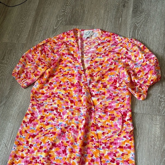 Lili Sidonio Molly Bracken Dress Size large wrap multi color long dress - Picture 4 of 7